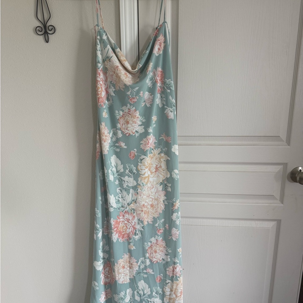 Abercrombie & Fitch Floral Dress in Green and Pink
